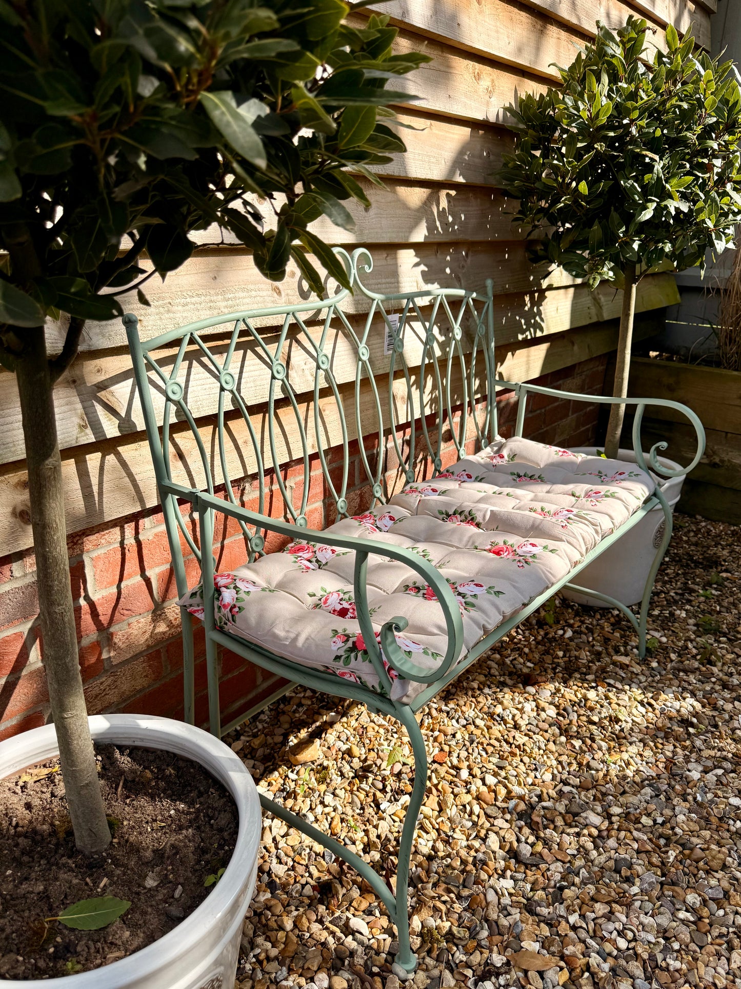 BENCH SEATPAD (STONE FLORAL)