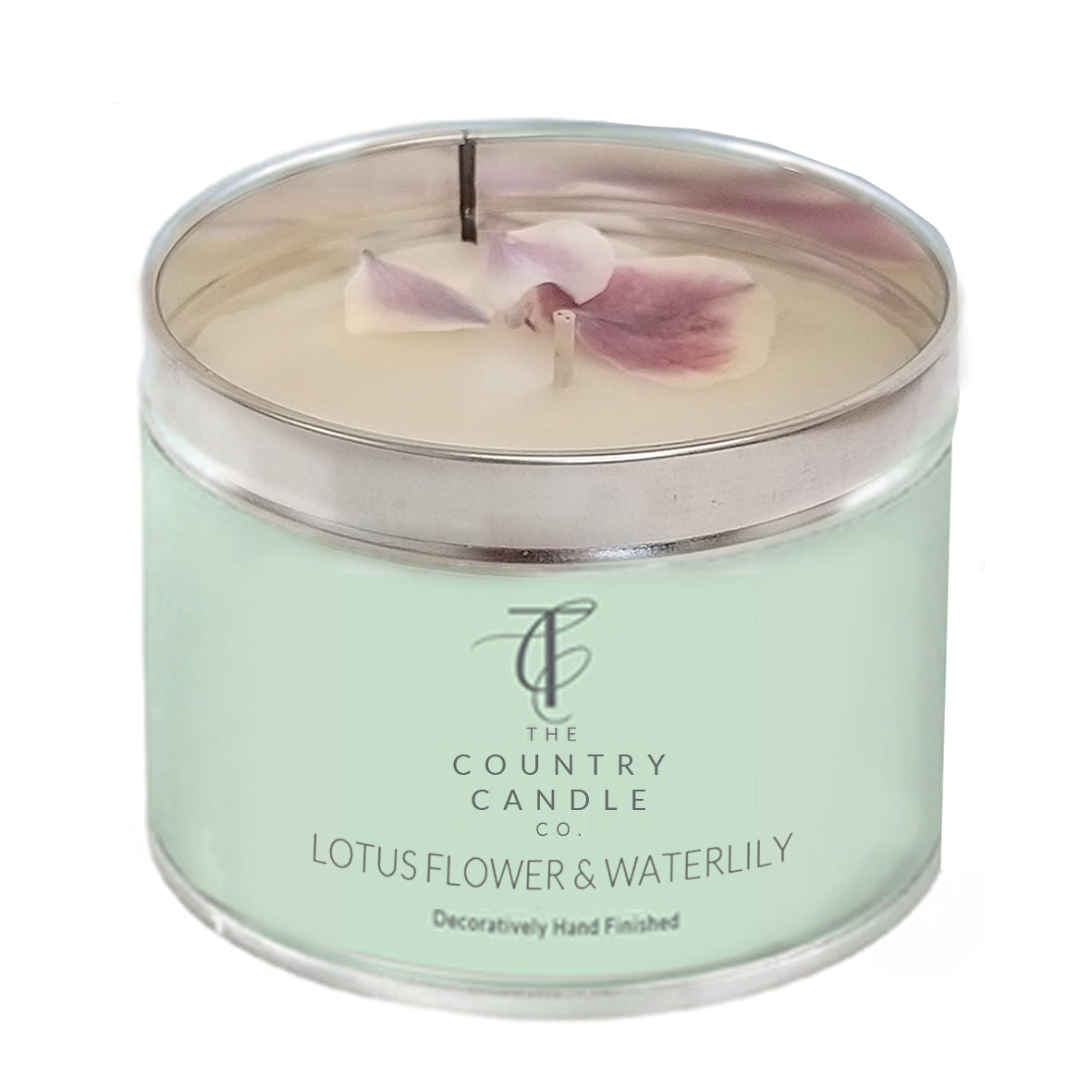 Lotus Flower & Waterlily Tin Candle