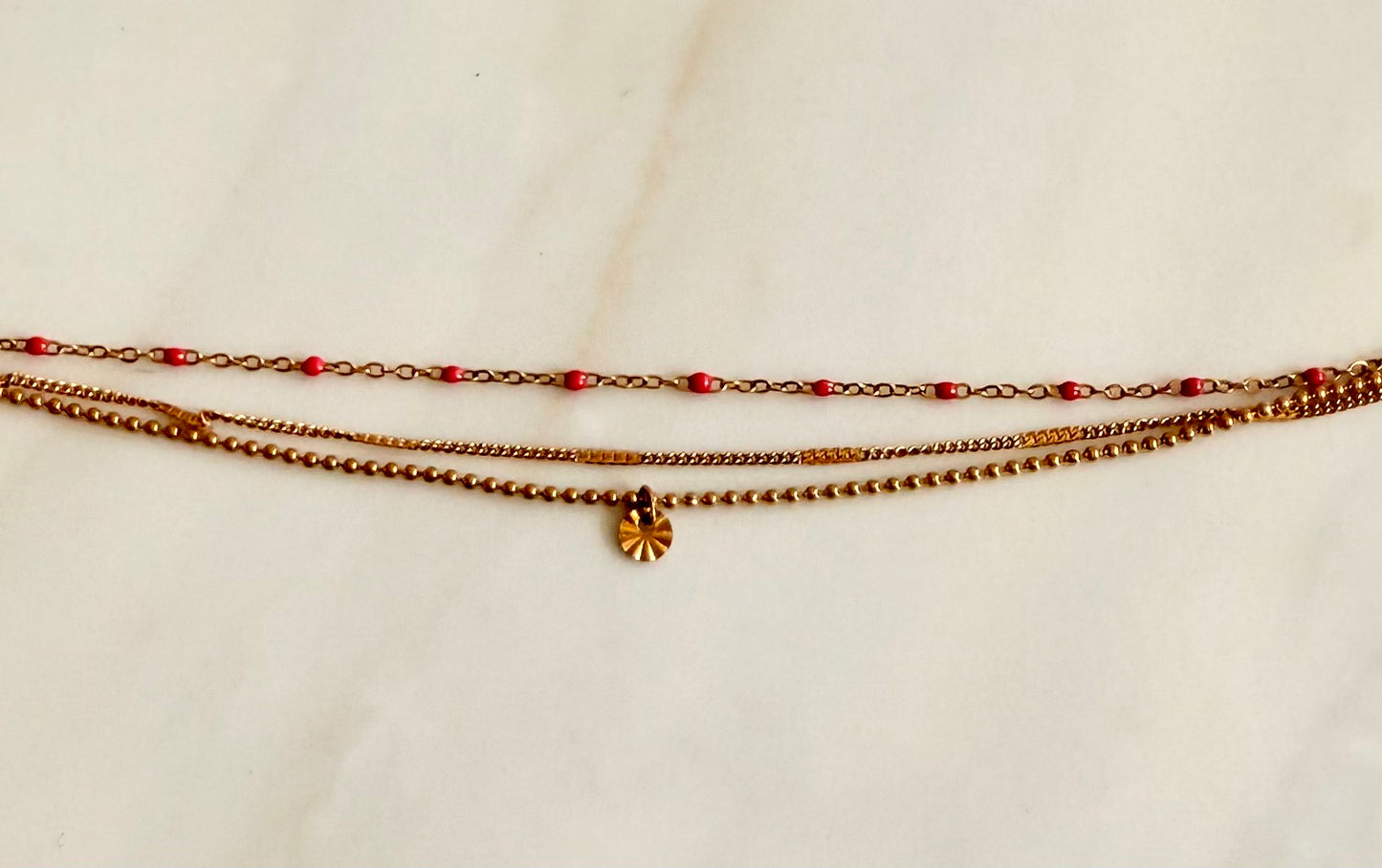 Carmen 2 Row Long Beaded Stainless Steel Bracelet