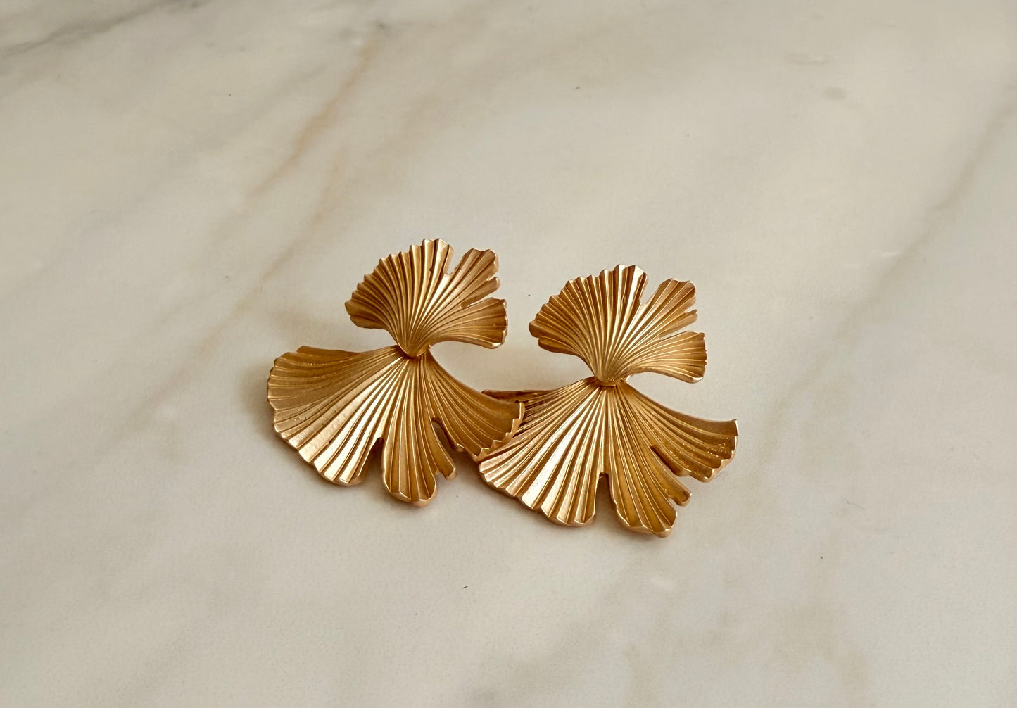 Julia Ginkgo Leaf Dangle Earrings