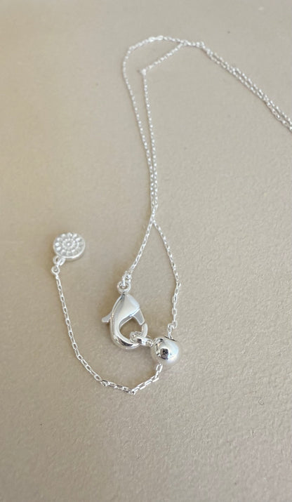 Silver plated crystal turtle necklace