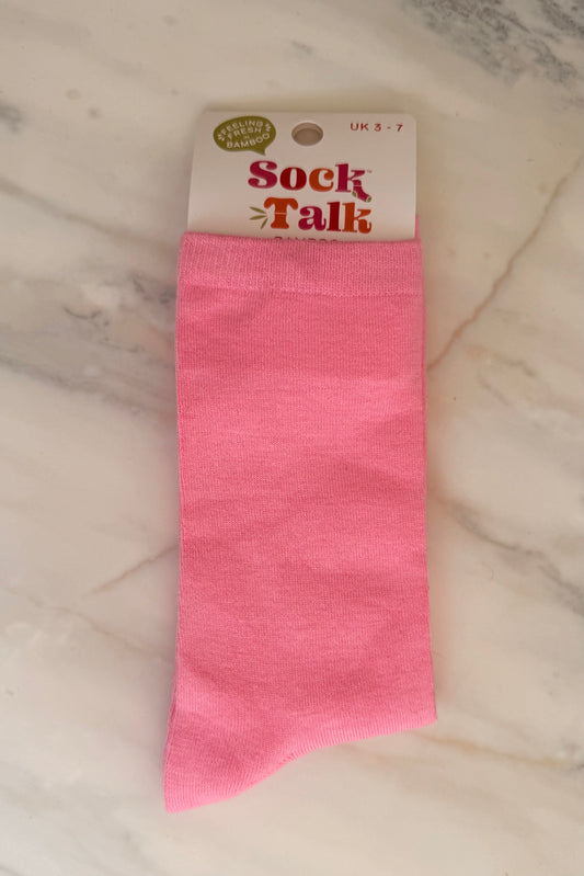 Women's Solid Bamboo Socks - Pink