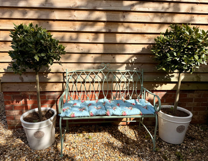 BENCH SEATPAD (BLUE FLORAL)