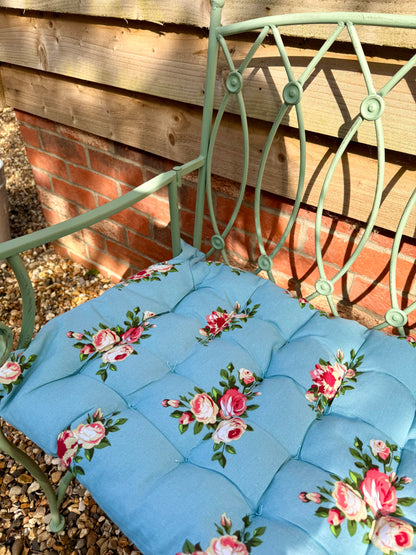 BENCH SEATPAD (BLUE FLORAL)